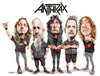 Sebastian Cast - ANTHRAX - Musician Caricature - Art Print