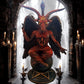 Figurine Gothique Mystique Occulte Ancienne Baphomet Lune de Sang 25cm