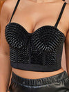 Black Spikes Bra