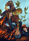 Rick Melton - Dracula Vs Frankestein - Trash Horror Movie Art Print