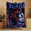 Horror Movie Blanket - The Fly Transformation - Luxury Twin / Double Velveteen Fleece Blanket