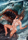 Rick Melton – Megladon – Hai-Poster | Trash-Horror-Hai-Kunstdruck