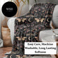 Gothic Fleece Blanket - Moth Moon - Luxury Twin / Double Velveteen Fleece Blanket