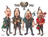 Sebastian Cast - THE HU -  Musician Caricature - Art Print