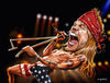 Sebastian Cast - AXEL ROSE - Muscian Caricature - Art Print