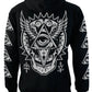 Print detail on back of hoodie