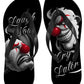Image of print design on flip flop