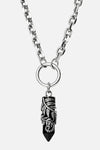 Restyle - Crystal Fern Choker - Silver Pendant Necklace