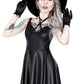 Restyle - Crescent Moon - Laser Cut Mini Faux Leather Dress - Wild Star Hearts 