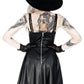 Restyle - Crescent Moon - Laser Cut Mini Faux Leather Dress - Wild Star Hearts 