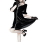 Restyle - Velvet Sweetheart Dress - Black Velvet Dress - Wild Star Hearts 