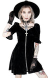 Restyle - Velvet Sweetheart Dress - Black Velvet Dress - Wild Star Hearts 