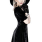 Restyle - Velvet Sweetheart Dress - Black Velvet Dress - Wild Star Hearts 